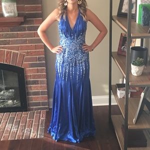 Sequined mermaid prom dress